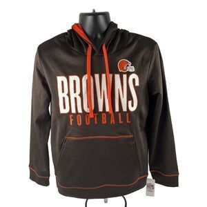 New Mens NFL Team Apparel Cleveland Browns Hoodie Sweatshirt Size Small NWT‎